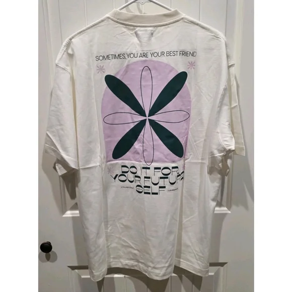 Active After Coffee Do It For Your Future Self T Shirt Size L NWT Funky Floral - Picture 3 of 7